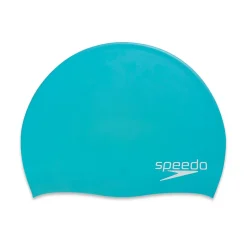 Caps-Speedo Solid Silicone Cap - Elastomeric Fit Teal