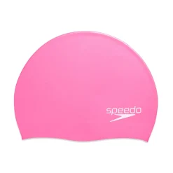 Caps-Speedo Solid Silicone Cap - Elastomeric Fit Pink