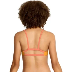 Two Pieces-Speedo Solid Strappy Fixed Bikini Top Radiant Yellow