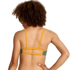 Two Pieces-Speedo Solid Strappy Fixed Bikini Top Dark Ivy