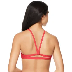 Two Pieces-Speedo Solid Strappy Top Fiery Coral