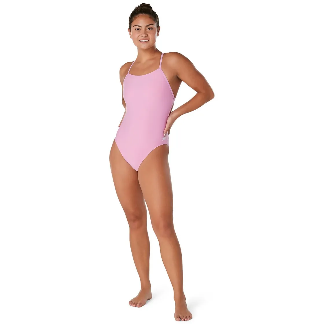 Fitness|Training-Speedo Solid T-Back One Piece Violet Tulle