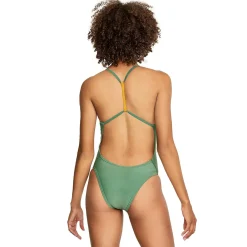 One Pieces|Training-Speedo Solid T-Back One Piece Dark Ivy