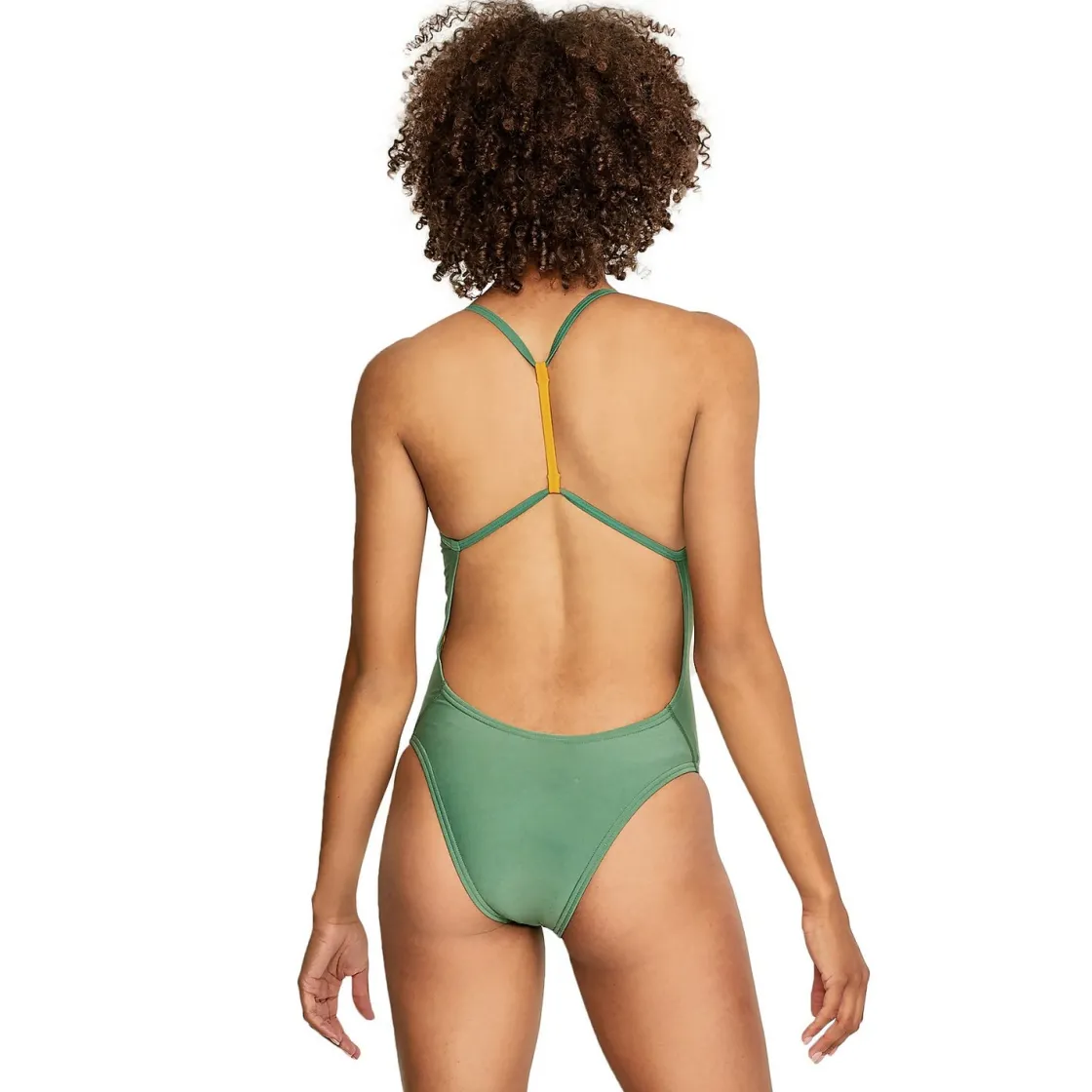 One Pieces|Training-Speedo Solid T-Back One Piece Dark Ivy