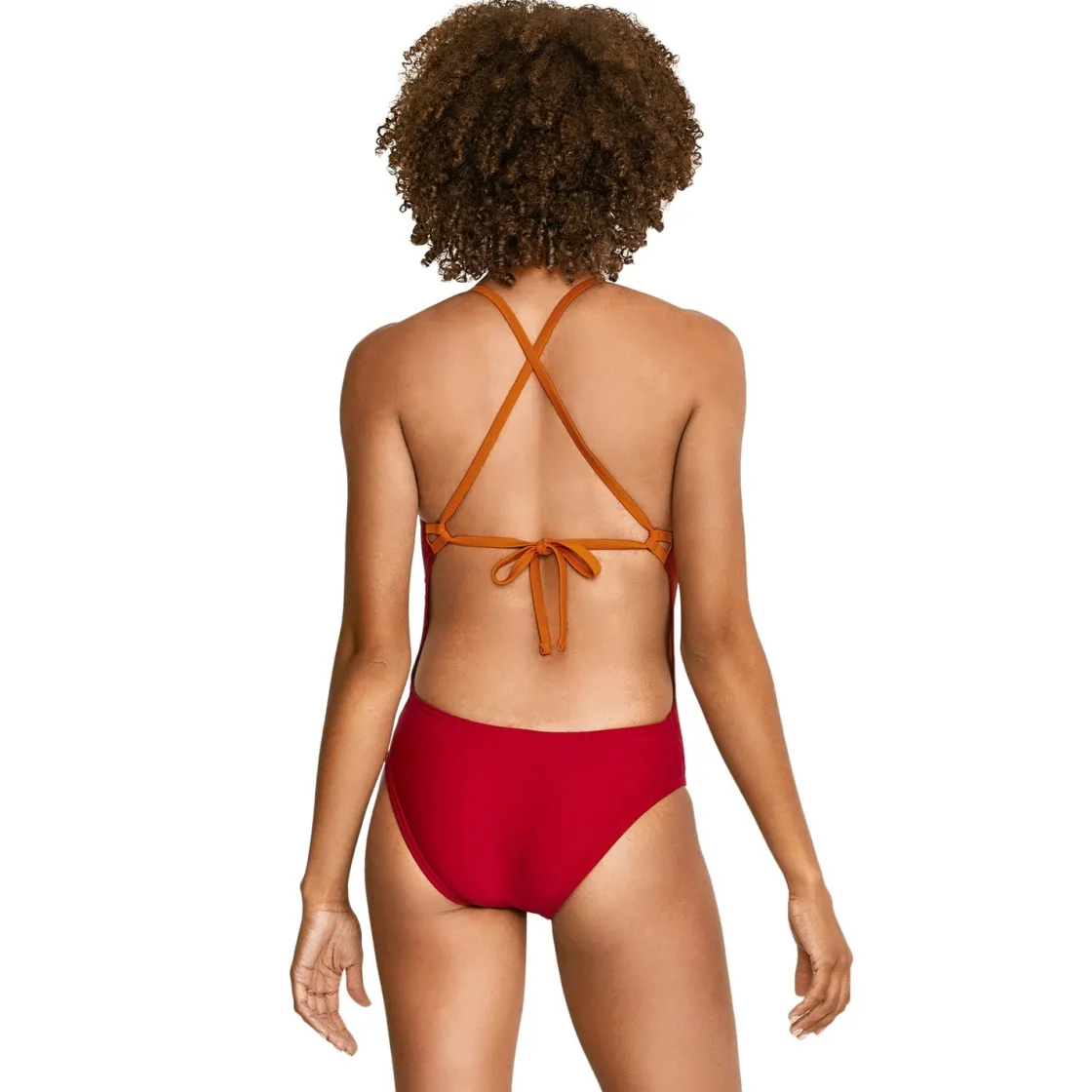 Fitness|Training-Speedo Solid Tie Back One Piece Persian Red