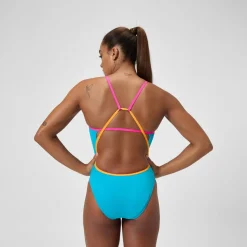 Racing|Fitness-Speedo Solid Tri Back One Piece Blue