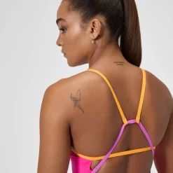 Racing|Fitness-Speedo Solid Tri Back One Piece Flare Pink