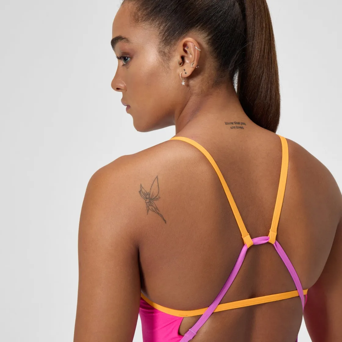 Racing|Fitness-Speedo Solid Tri Back One Piece Flare Pink