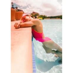 Racing|Fitness-Speedo Solid Tri Back One Piece Flare Pink