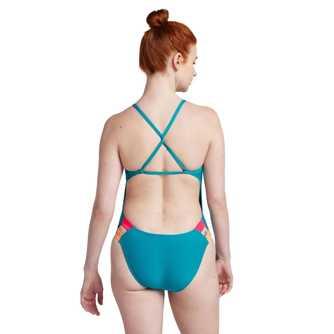 Fitness|Training-Speedo Solid Twist Back One Piece Blue