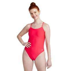Fitness|Training-Speedo Solid Twist Back One Piece Red