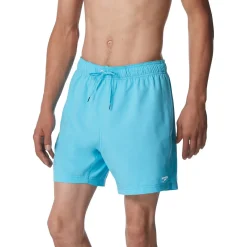 Swim Trunks & Boardshorts-Speedo Solid Volley with Comfort Liner 16" Sky Blue