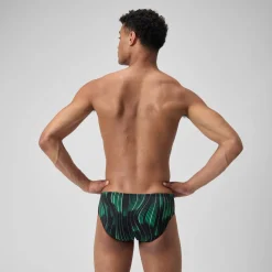 Briefs-Speedo Space Train Brief Striped Green Black