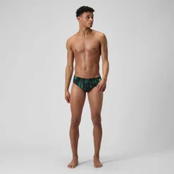 Briefs-Speedo Space Train Brief Striped Green Black