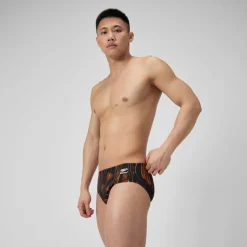 Briefs-Speedo Space Train Brief Orange Navy