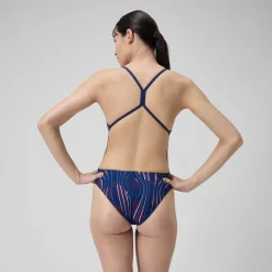 Racing|One Pieces-Speedo Space Train One Back One Piece Midnight Blue