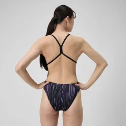 Racing|One Pieces-Speedo Space Train One Back One Piece Purple Black