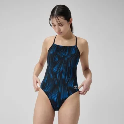 Racing|One Pieces-Speedo Space Train One Back One Piece Blue Black