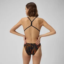 Racing|One Pieces-Speedo Space Train One Back One Piece Orange Navy