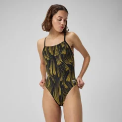 Racing|One Pieces-Speedo Space Train One Back One Piece Yellow Black