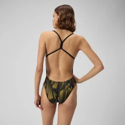Racing|One Pieces-Speedo Space Train One Back One Piece Yellow Black