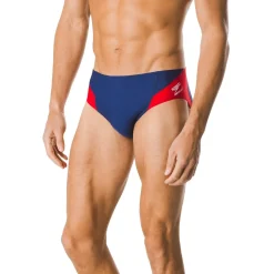 Briefs-Speedo Spark Splice Brief Navy Red