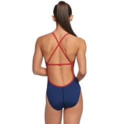 Racing|One Pieces-Speedo Spark Splice Crossback One Piece Navy/Red