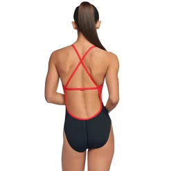 Racing|One Pieces-Speedo Spark Splice Crossback One Piece Red/Black
