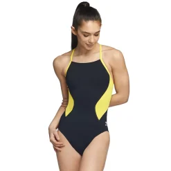 Racing|One Pieces-Speedo Spark Splice Crossback One Piece Yellow/Black