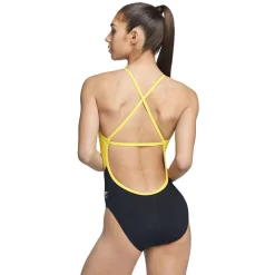 Racing|One Pieces-Speedo Spark Splice Crossback One Piece Yellow/Black