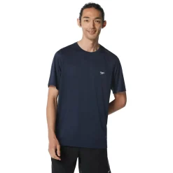 Rashguards-Speedo Graphic Short Sleeve Swim Rashguard Peacoat