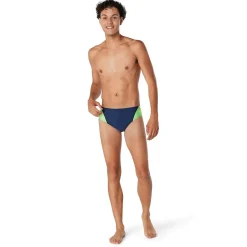 Briefs-Speedo Splice Brief Navy Bright Green