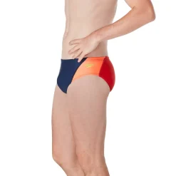 Briefs-Speedo Splice Brief Navy Red