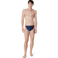 Briefs-Speedo Splice Brief Navy Red