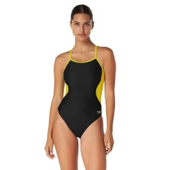 Racing|One Pieces-Speedo Splice Flyback Yellow