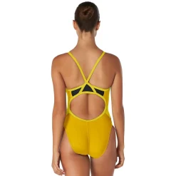 Racing|One Pieces-Speedo Splice Flyback Yellow