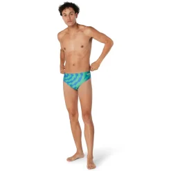Briefs-Speedo ST Vortex Maze Brief Blue Green