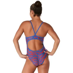 Racing|One Pieces-Speedo ST Vortex Maze Flyback One Piece Red Blue