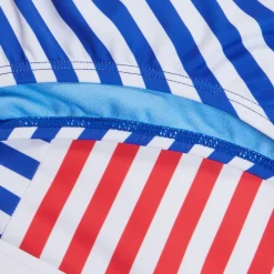 Girls Swimwear-Speedo Stripe Blocked 2 Pc Cobalt Blue