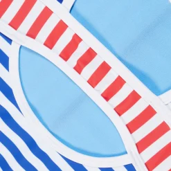Girls Training|Girls Swimwear-Speedo Stripe Blocked One Piece Cobalt Blue