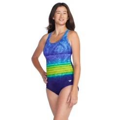 Fitness|One Pieces-Speedo Texture Ombre Ultraback One Piece Sevres Blue