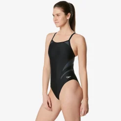 Racing|Fitness-Speedo Tone Setter Splice Flyback One Piece Black