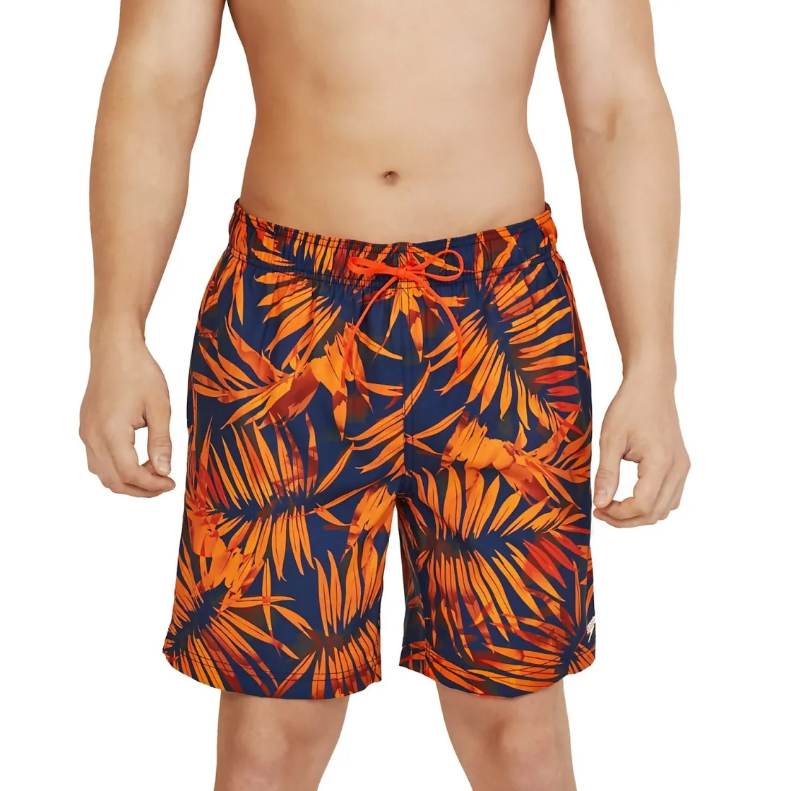 Swim Trunks & Boardshorts-Speedo Traveler Palm Redondo Edge Volley 18" Spicy Orange