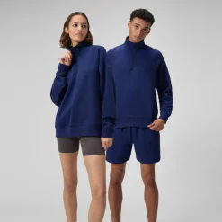 Teamwear-Speedo Unisex 1/4 Zip Fleece Pullover Oxford Navy Blue
