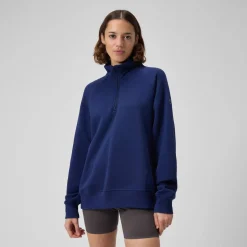 Teamwear-Speedo Unisex 1/4 Zip Fleece Pullover Oxford Navy Blue
