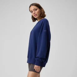 Teamwear-Speedo Unisex Fleece Crew Oxford Navy Blue