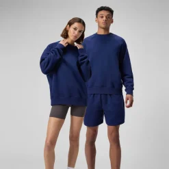 Teamwear-Speedo Unisex Fleece Crew Oxford Navy Blue