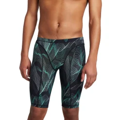 Tech Suits-Speedo Vanquisher Printed Jammer Aqua