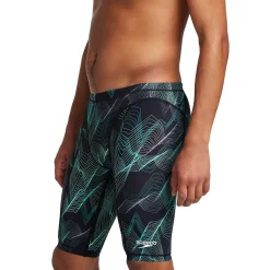 Tech Suits-Speedo Vanquisher Printed Jammer Aqua