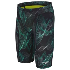 Tech Suits-Speedo Vanquisher Printed Jammer Aqua
